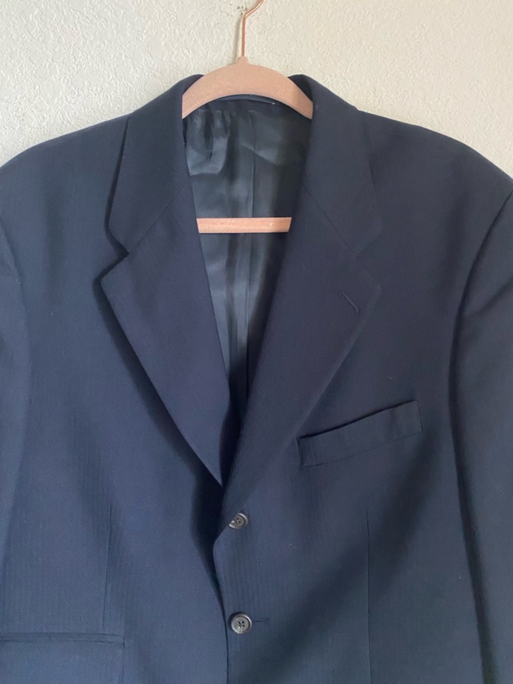 Ralph Ralph Lauren Pure New Wool Classic Navy Single Breasted Office Blazer 40R - Picture 9 of 16